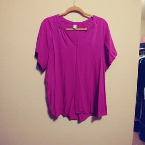 Pinkish Purple Top - Blouse style